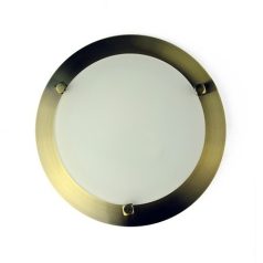   LANDLITE MELISSA D23 modern fali / mennyezeti lámpa 1xG9 40W 230V (antik bronz / fehér üveg)