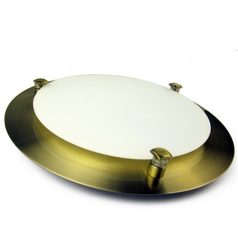   LANDLITE MELISSA D23 moderne Wand- / Deckelampe 1xG9 40W 230V (antik bronze / weiss Glas)