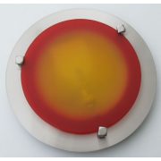   LANDLITE MELISSA D23 modern fali / mennyezeti lámpa 1xG9 40W 230V (nikkel / piros üveg)