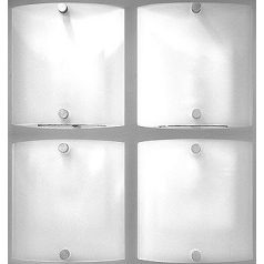   LANDLITE ARTUS 1174 modern fali / mennyezeti lámpa 4xG9 40W 230V (króm / matt-fehér üveg)