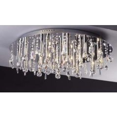   LANDLITE CASINO, MX2220/R-25, 25X10W G4 12V halogén, króm, kristály lámpa