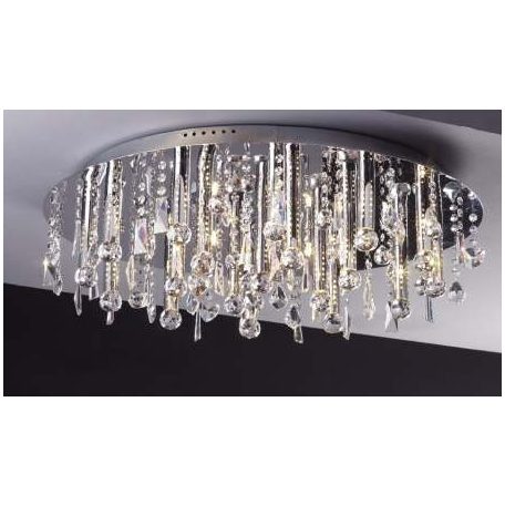 LANDLITE CASINO, MX2220/R-25, 25X10W G4 12V halogén, króm, kristály lámpa