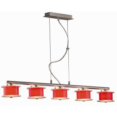 LANDLITE REFORMO P6026/5L piros, 5XG9 60W 230V, függeszték