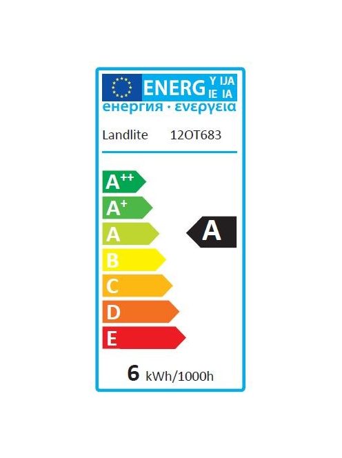 LANDLITE LED, E27, 6W, A60, 450lm, 2800K, körte formájú fényforrás (LDM-A60-6W)