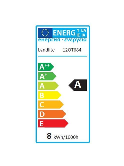 LANDLITE LED, E27, 8W, A60, 600lm 2800K, körte formájú fényforrás (LDM-A60-8W/1)