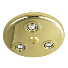   LANDLITE CLR110-3 halogén mennyezeti lámpa 3xMR11, 12V, 20W arany színben