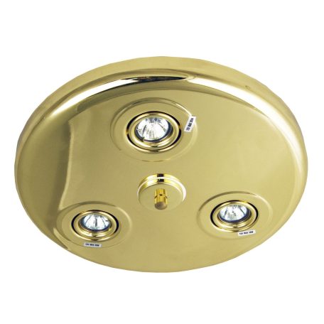 LANDLITE CLR110-3 halogén mennyezeti lámpa 3xMR11, 12V, 20W arany színben