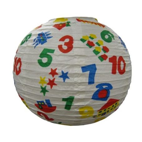LANDLITE CLP-510 E27 rizspapír lampion számokkal 
