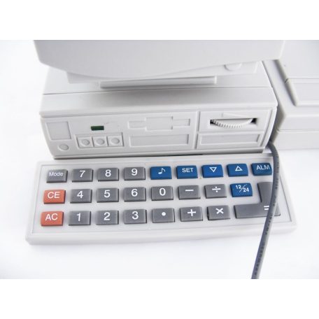 LANDLITE MS-200D számítógép alakú rádiós számológép névjegykártya tartóval