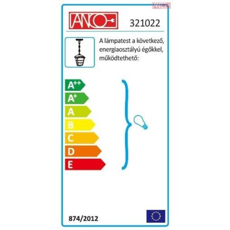 ANCO Cologne láncos függeszték, fekete