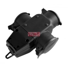 ANCO T 3-as gumi elosztó,hosszabbítóhoz. IP44