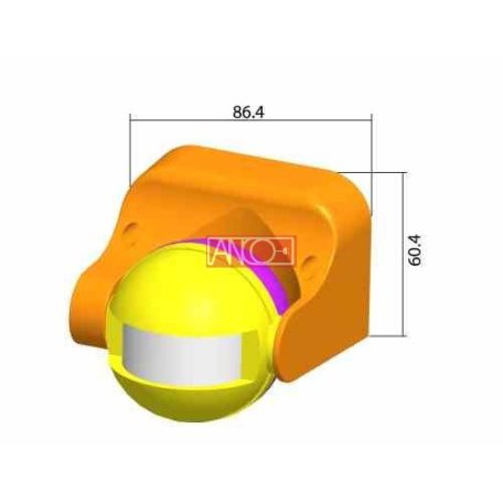 ANCO Mozgásérzékelő függőlegesen állítható 180°, fehér,  max. 12 m, 10 sek - 12 min, 230 V~, 50 Hz, 1200 W (300 VA), IP44