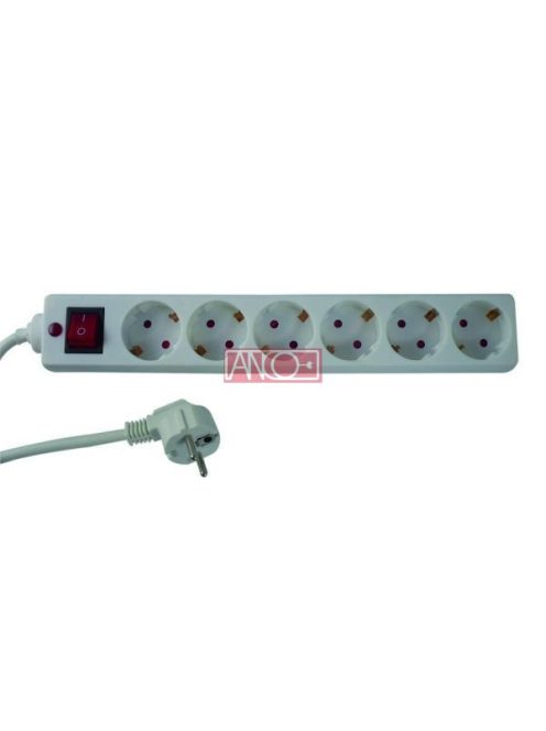 ANCO Table socket 6 way with switch, 1,4m