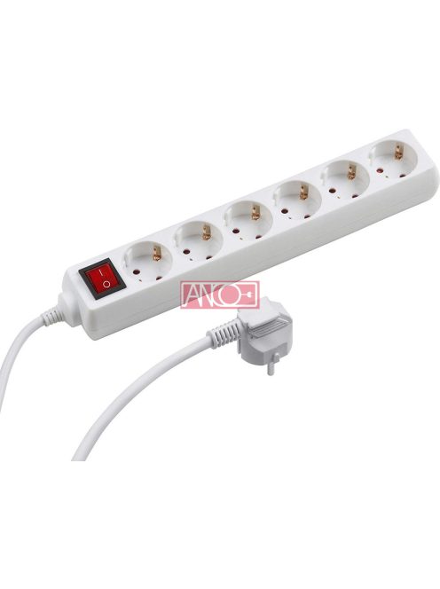 ANCO Table socket 6 way with switch, 5m