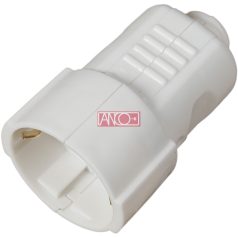 ANCO Földelt PVC lengő dugalj, fehér