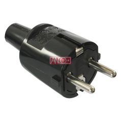 ANCO Földelt PVC dugó, fekete