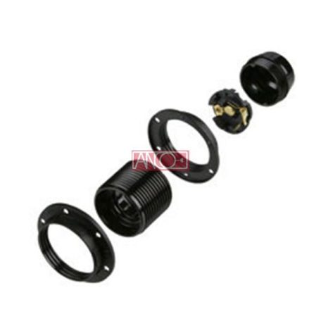 ANCO Fitting with 2 ring, E27, black