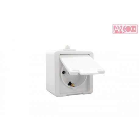 ANCO Junior single grounding socket, IP44