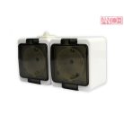 ANCO Junior grounding double socket, IP44
