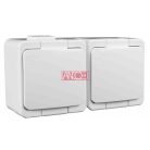 ANCO Junior grounding double socket, IP44