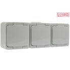 ANCO Junior tripple grounding socket, IP44