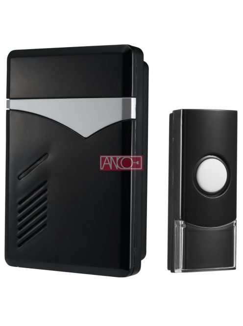 ANCO Wireless doorbell, 80m, black