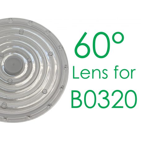 T6228/A0,60°Lens for B0320  B0320-AB-NW-60°, LED High Bay Light, 1-10V Turbo 324*179mm, 150W, 60°, 4000K, IP65