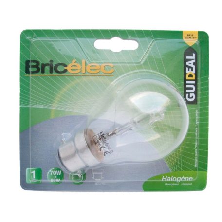  LANDLITE Bricélec Halogén izzó, 70W, A55, 1251lm, 2900K, B22 "bajonett" foglalatú izzó alap fényforrás (HSL-A55-70W)