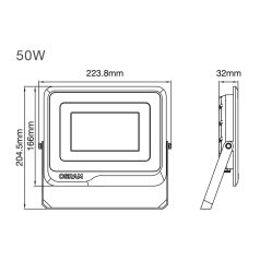   OSRAM LP FL 50W 865 SF BL (GL24100556155). 6500K. black. 6250lm. LED Floodlight
