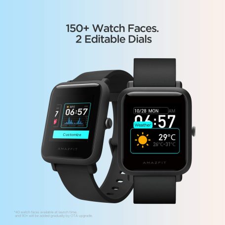 Amazfit Bip S Lite Charcoal Black (szénfekete)  A1823, Okosóra, Smartwatch, Zepp, Huami, Okos Óra, Smart Watch, Fitness, Fitnesz, Egészség, Sport