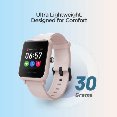Amazfit Bip S Lite Pink A1823, Okosóra, Smartwatch, Zepp, Huami, Okos Óra, Smart Watch, Fitness, Fitnesz, Egészség, Sport