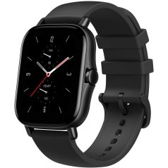   Amazfit GTS 2, Space Black (New Version) (Fekete), A1969, Okosóra, Smartwatch, Zepp, Huami, Okos Óra, Smart Watch, Fitness, Fitnesz, Egészség, Sport