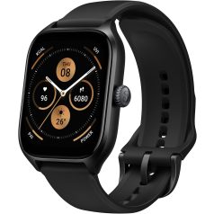  A2168 Infinite Black (fekete) -Amazfit GTS 4, A2168, Okosóra, Smartwatch, Zepp, Huami, Okos Óra, Smart Watch, Fitness, Fitnesz, Egészség, Sport