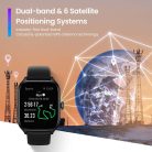 A2168 Infinite Black (fekete) -Amazfit GTS 4, A2168, Okosóra, Smartwatch, Zepp, Huami, Okos Óra, Smart Watch, Fitness, Fitnesz, Egészség, Sport