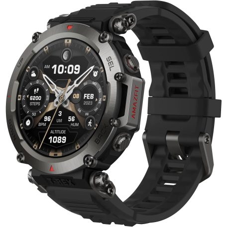 Amazfit T-Rex Ultra Fekete A2142, Okosóra, Smartwatch, Zepp, Huami, Okos Óra, Smart Watch, Fitness, Fitnesz, Egészség, Sport