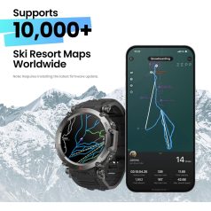   Amazfit T-Rex Ultra Fekete A2142, Okosóra, Smartwatch, Zepp, Huami, Okos Óra, Smart Watch, Fitness, Fitnesz, Egészség, Sport