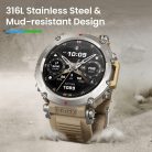 Amazfit T-Rex Ultra Fekete A2142, Okosóra, Smartwatch, Zepp, Huami, Okos Óra, Smart Watch, Fitness, Fitnesz, Egészség, Sport