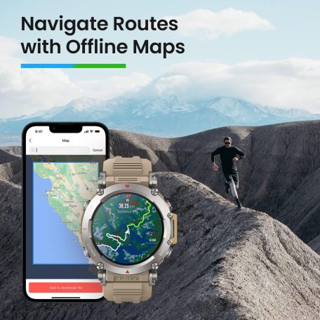 Amazfit T-Rex Ultra Fekete A2142, Okosóra, Smartwatch, Zepp, Huami, Okos Óra, Smart Watch, Fitness, Fitnesz, Egészség, Sport