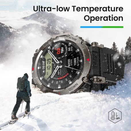 Amazfit T-Rex Ultra Fekete A2142, Okosóra, Smartwatch, Zepp, Huami, Okos Óra, Smart Watch, Fitness, Fitnesz, Egészség, Sport