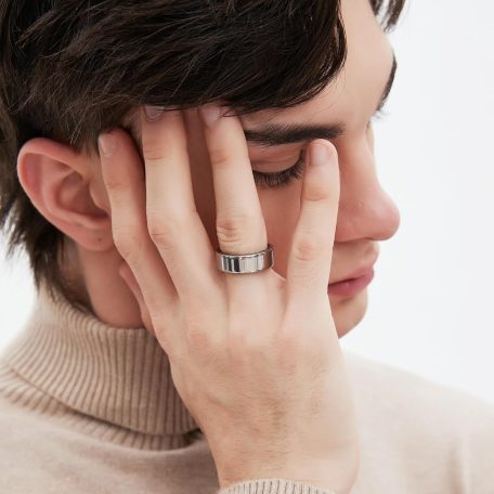 POBOVi Gen-1, Ezüst szín, Méret 9, Okosgyűrű, Okos Gyűrű, Smart Ring, Fitness, Fitnesz, Sport